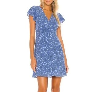 Rails Blue and White Heart Print Dress
